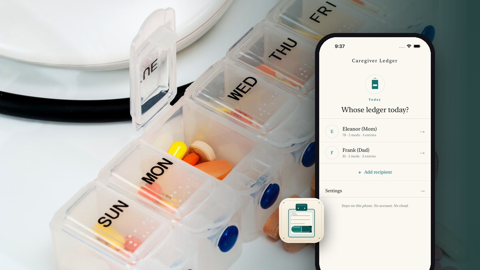 How Caregiver Ledger builds a doctor visit packet on one phone
