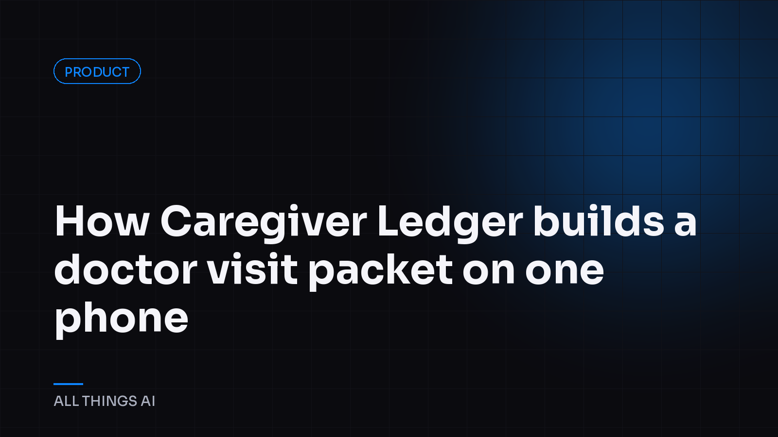 How Caregiver Ledger builds a doctor visit packet on one phone