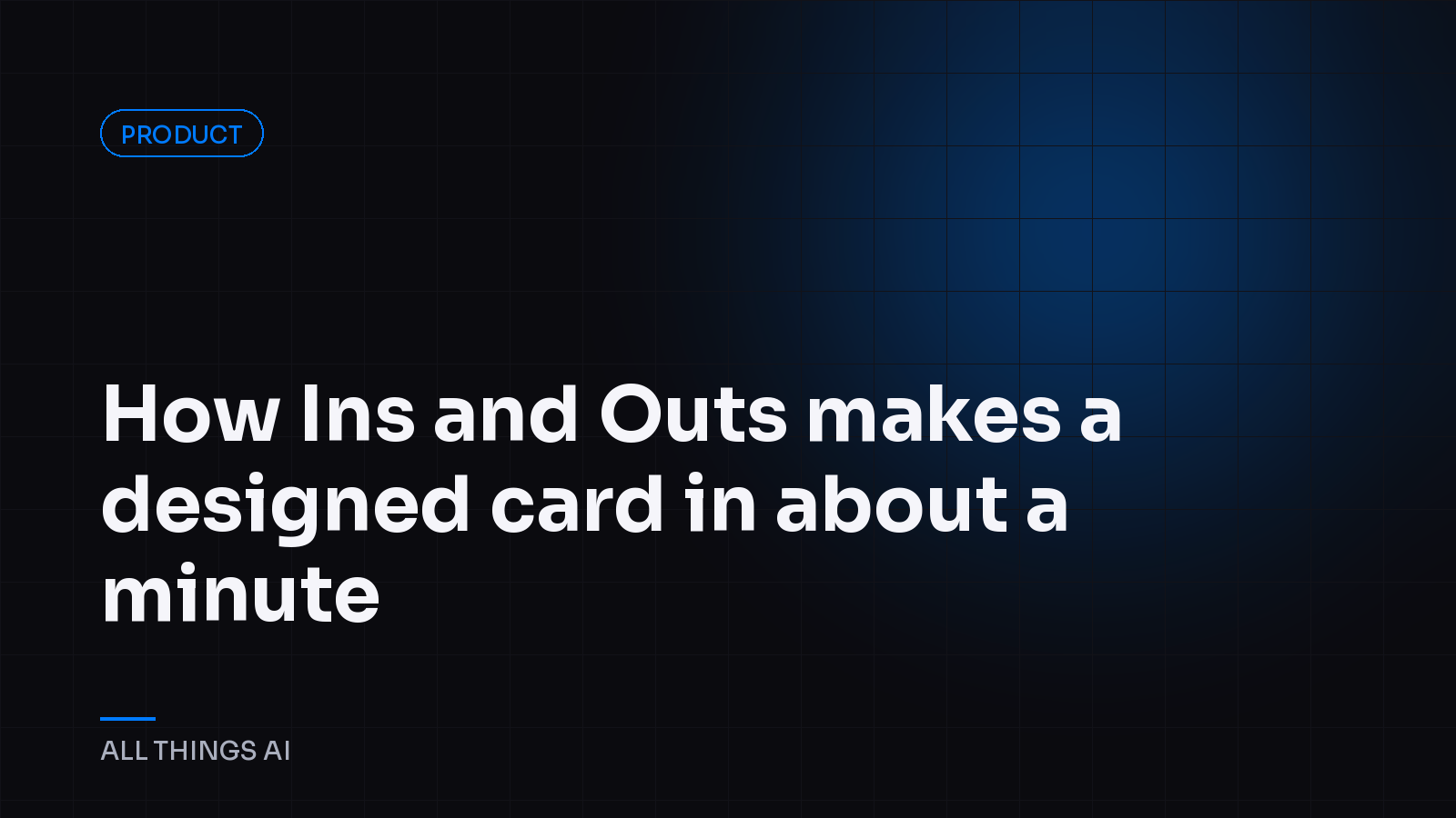 How Ins and Outs makes a designed card in about a minute