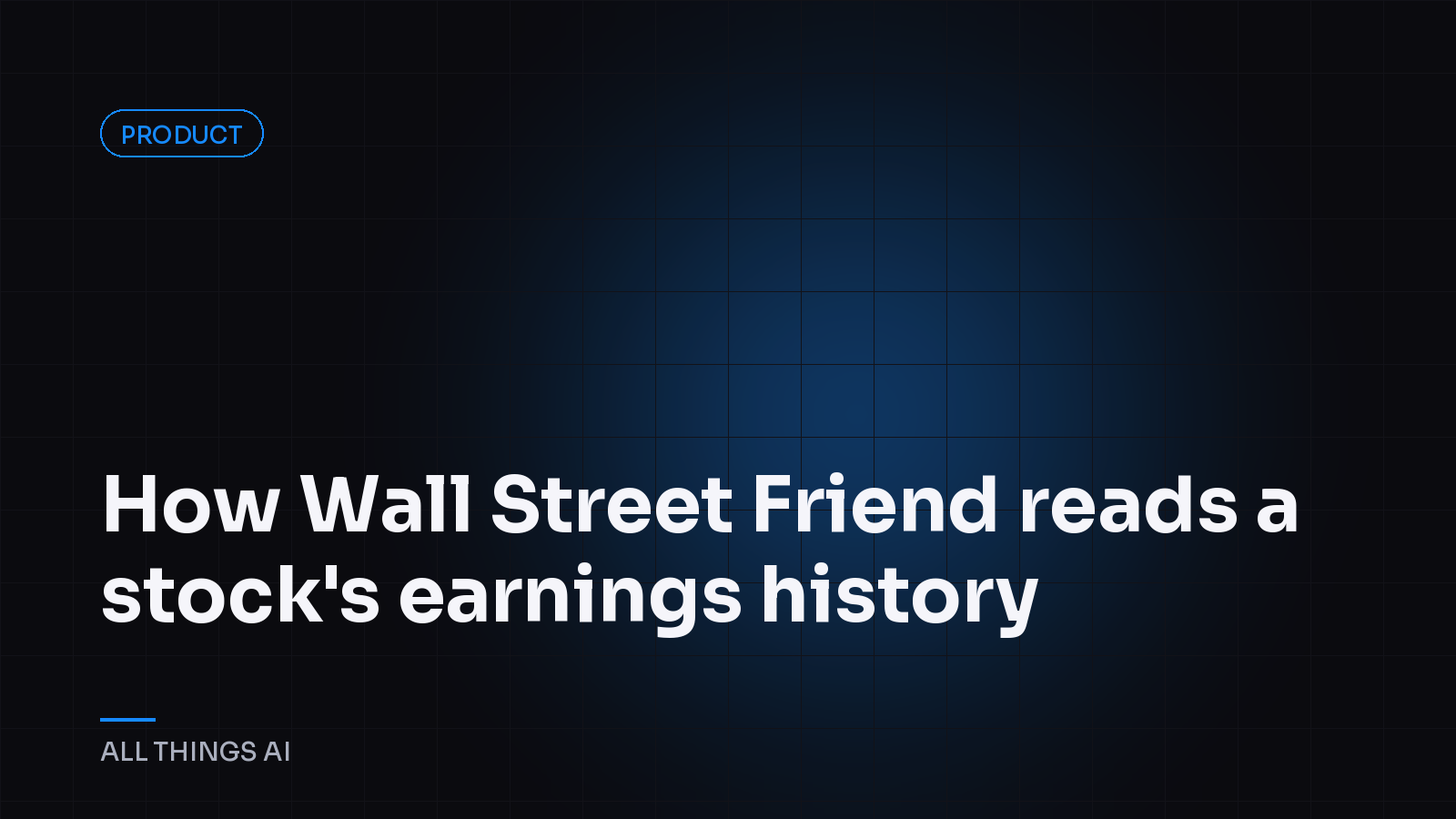 How Wall Street Friend reads a stock's earnings history