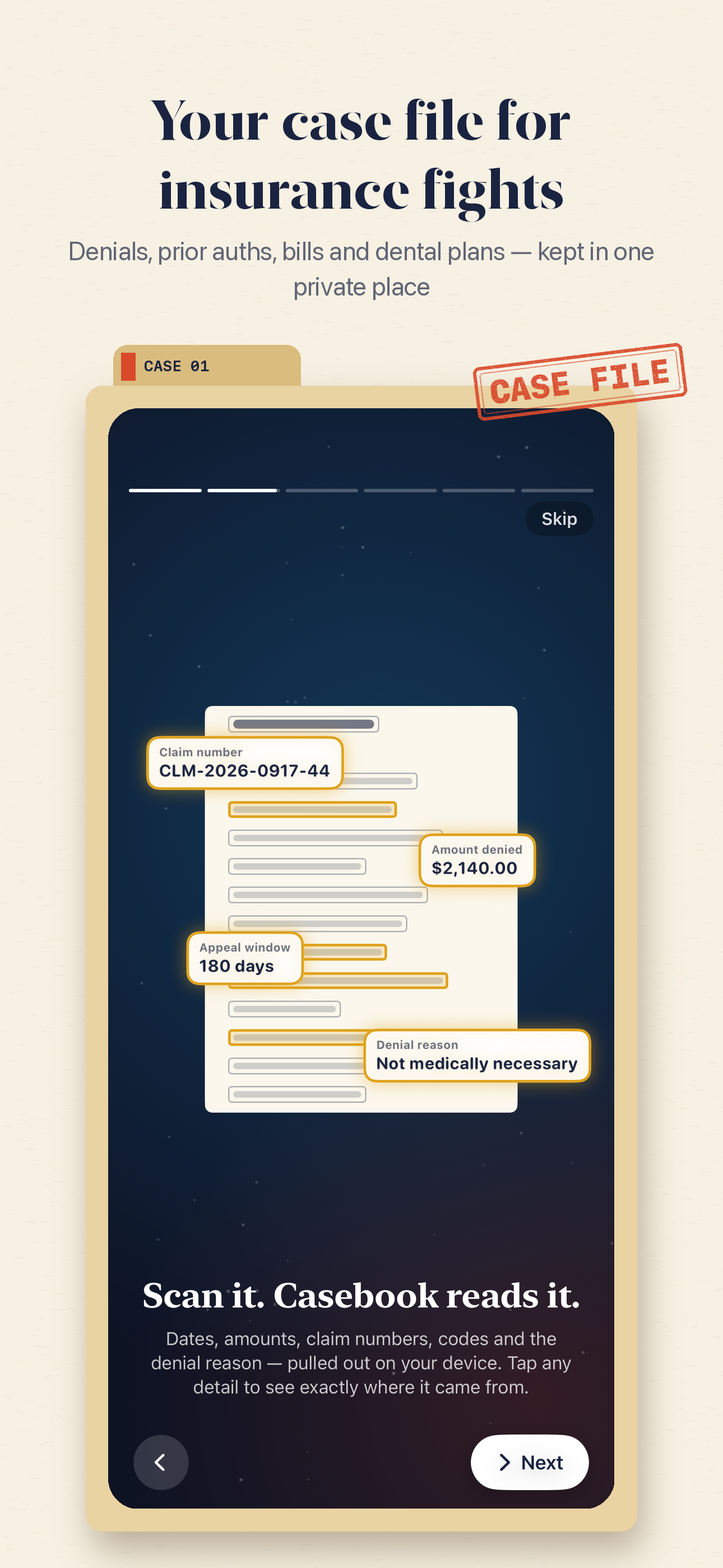 Casebook: Claims & Care screenshot 1 of 8