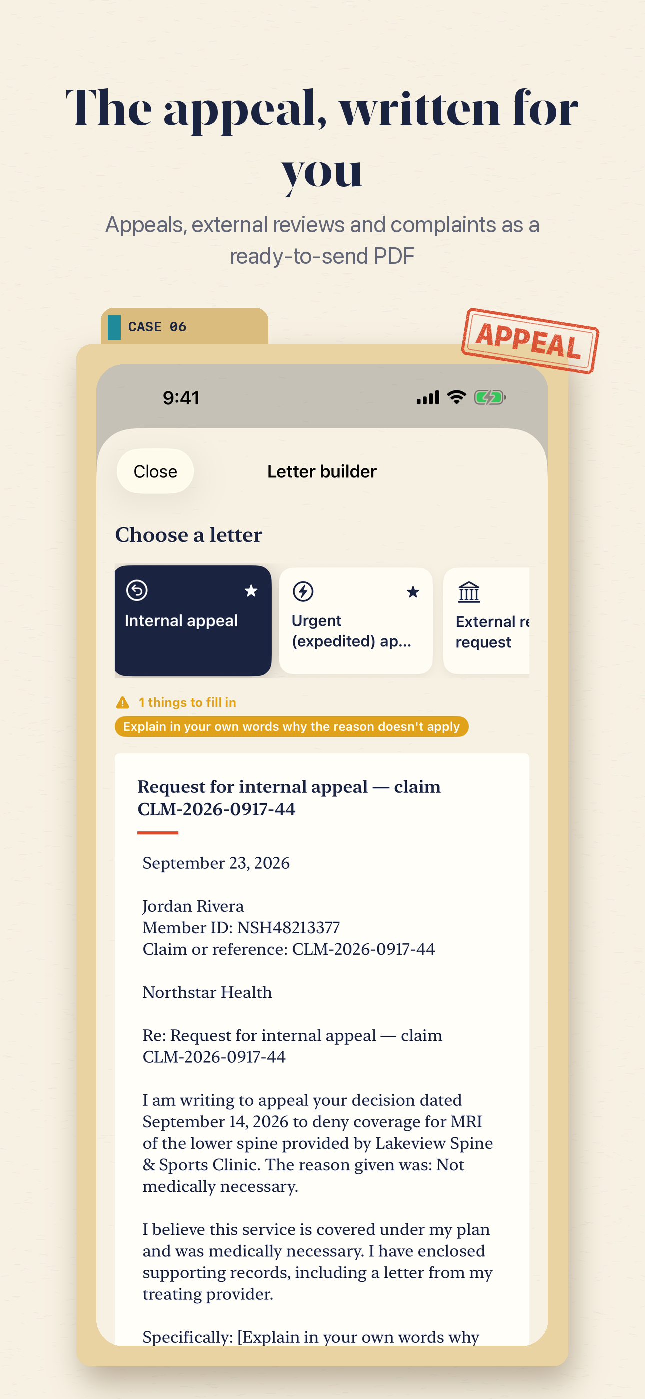 Casebook: Claims & Care screenshot 6 of 8