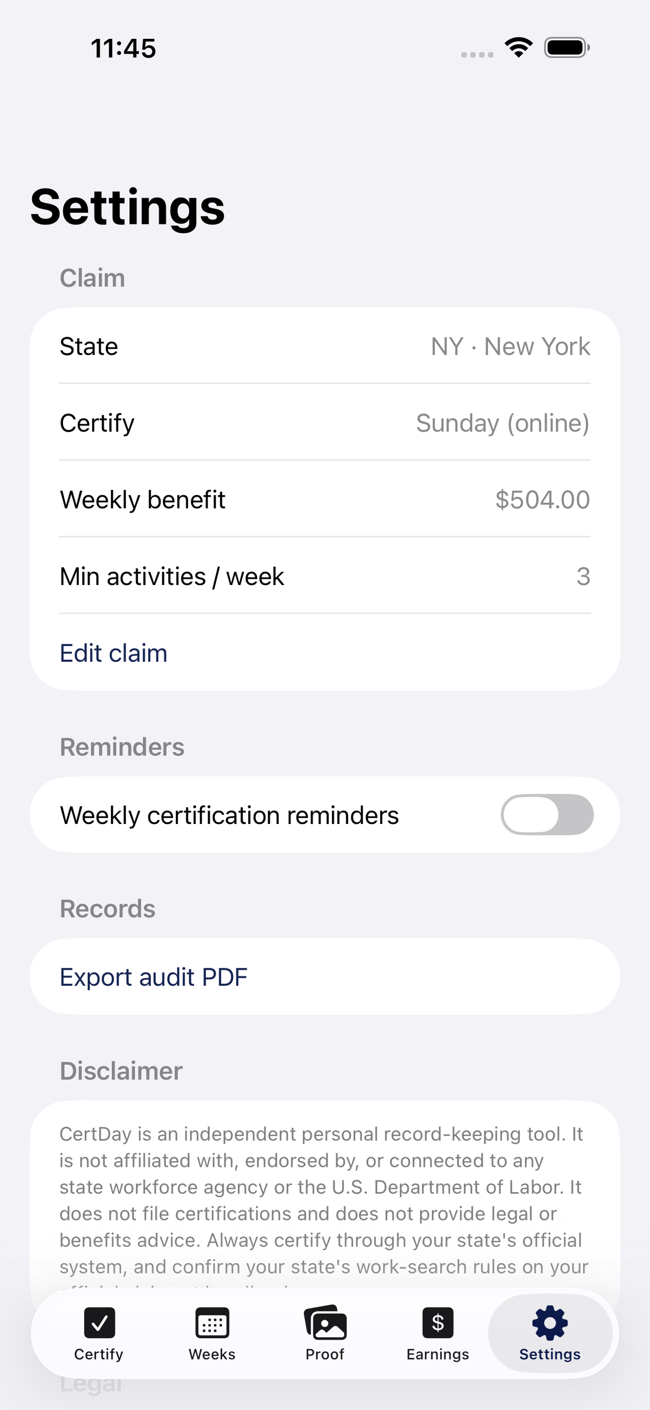 CertDay screenshot 8 of 8