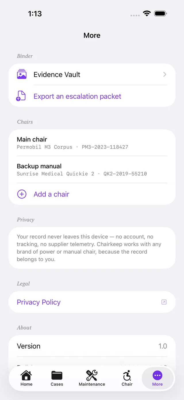 Chairkeep screenshot 8