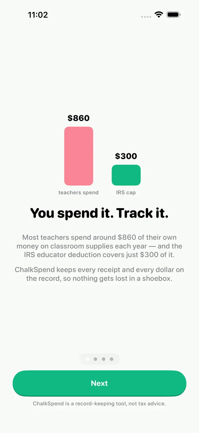 ChalkSpend screenshot 1