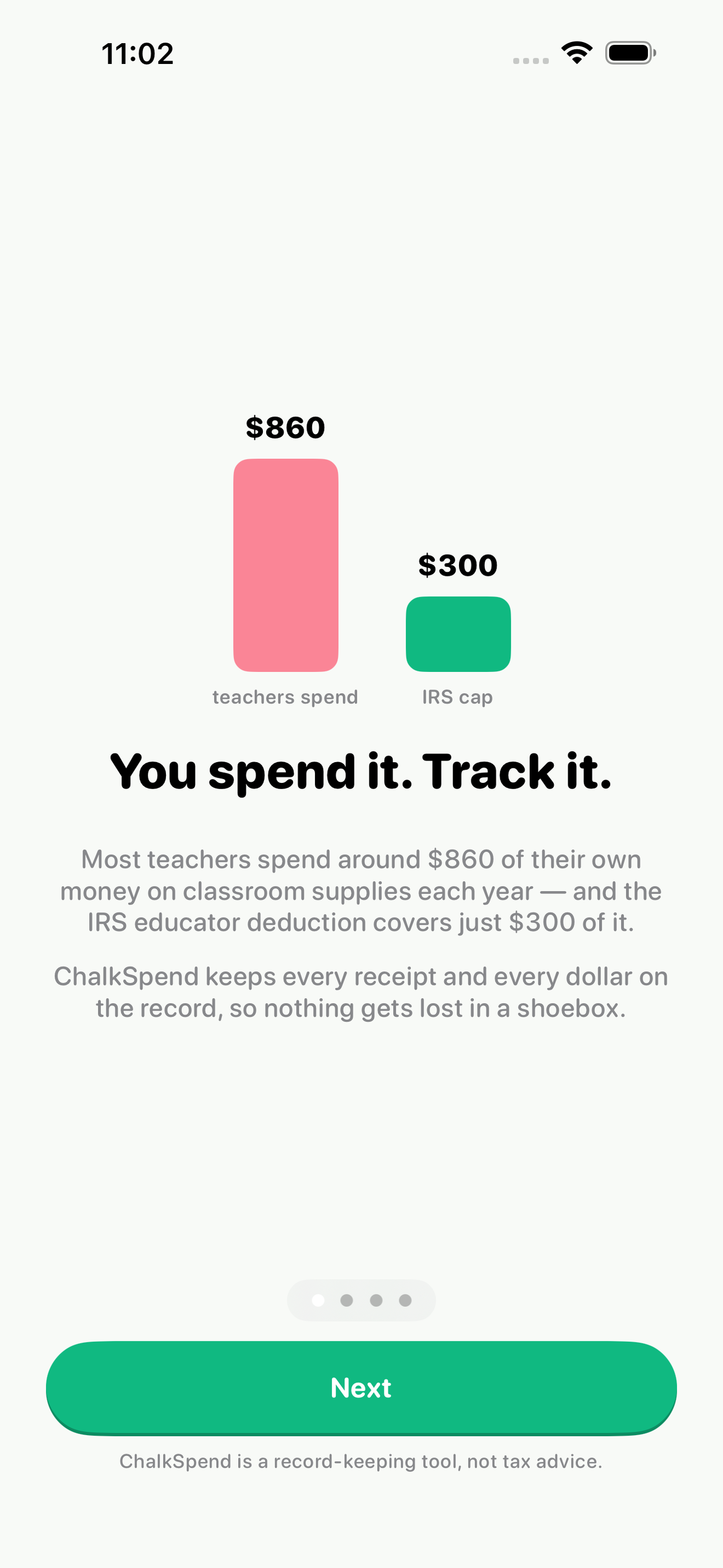 ChalkSpend screenshot 1 of 8