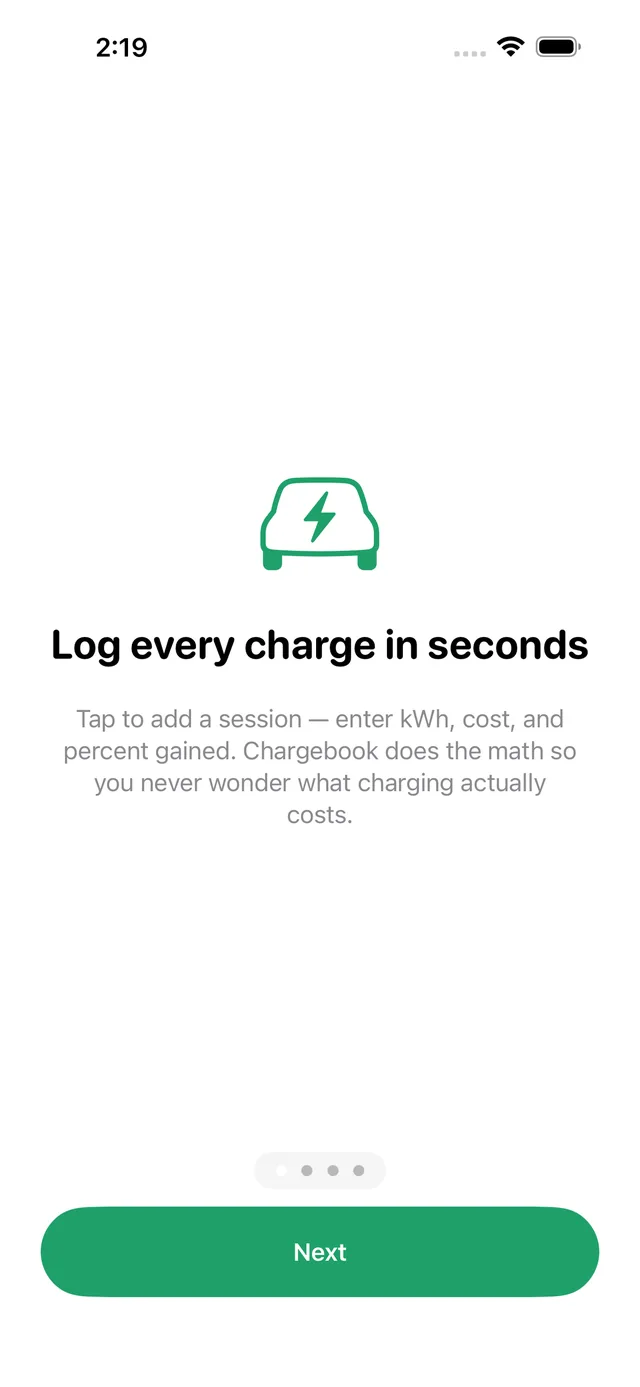 Chargebook screenshot 1