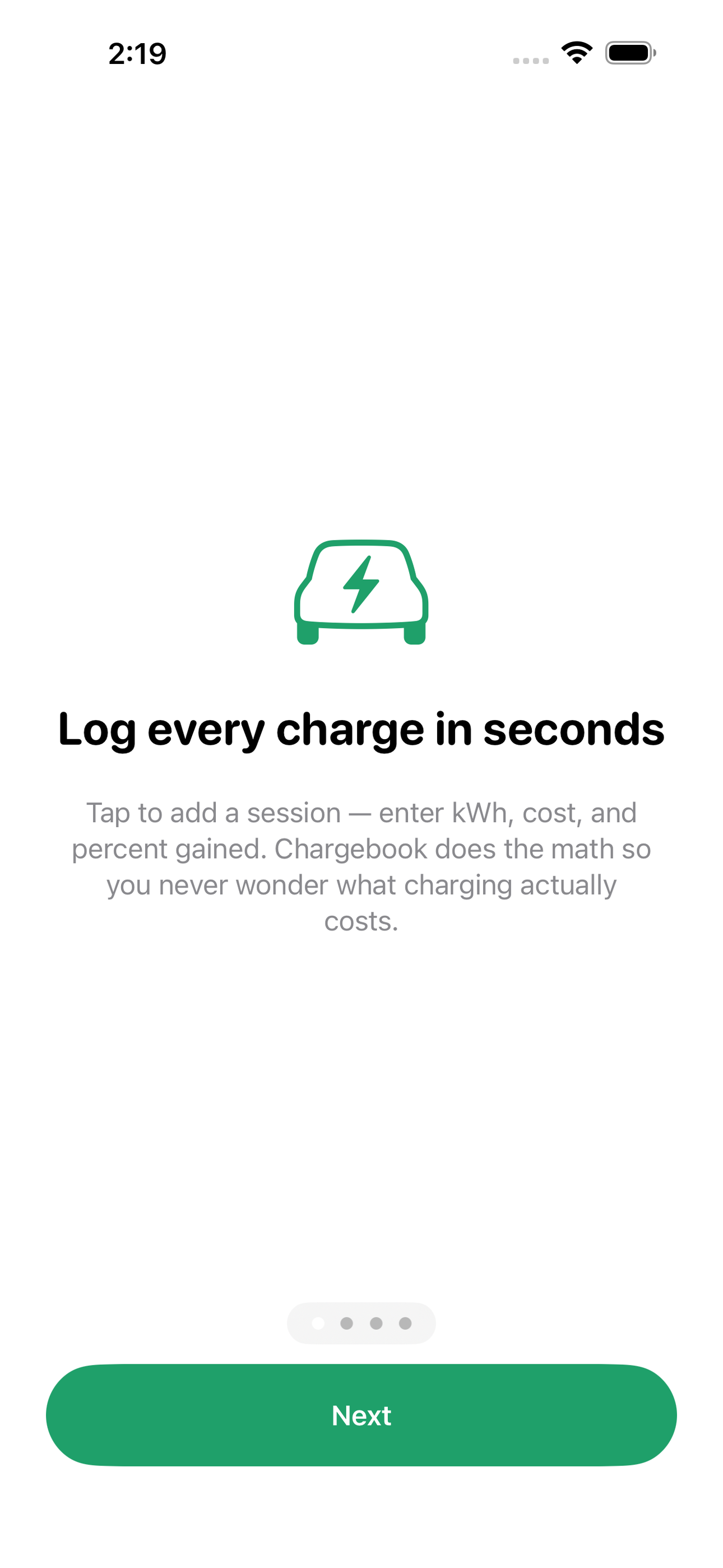 Chargebook screenshot 1 of 8