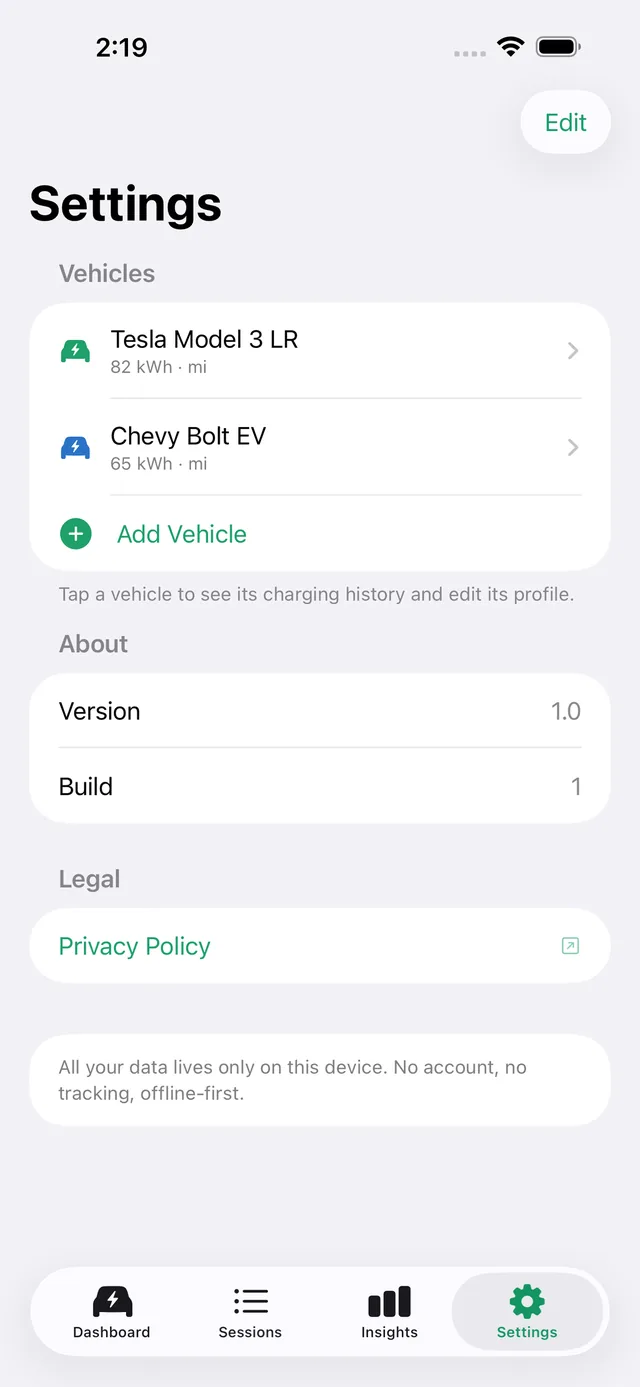 Chargebook screenshot 7