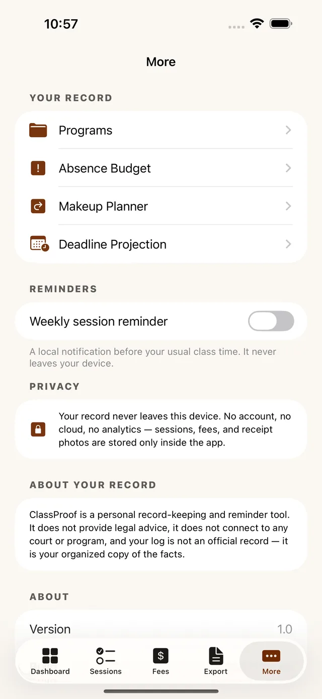 ClassProof screenshot 8