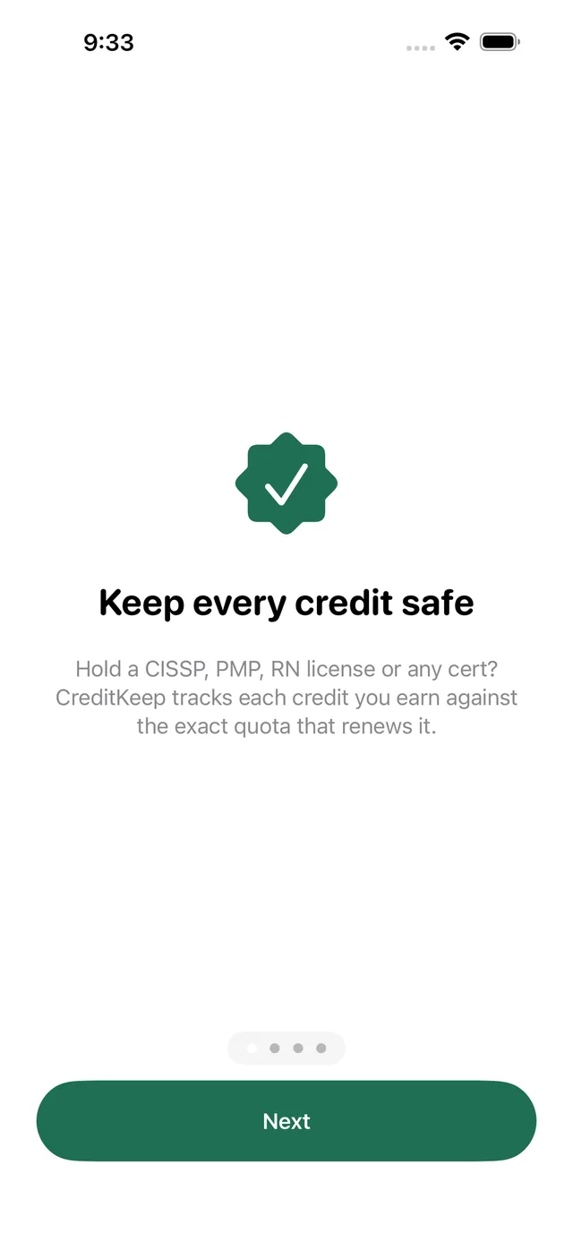 CreditKeep screenshot 1