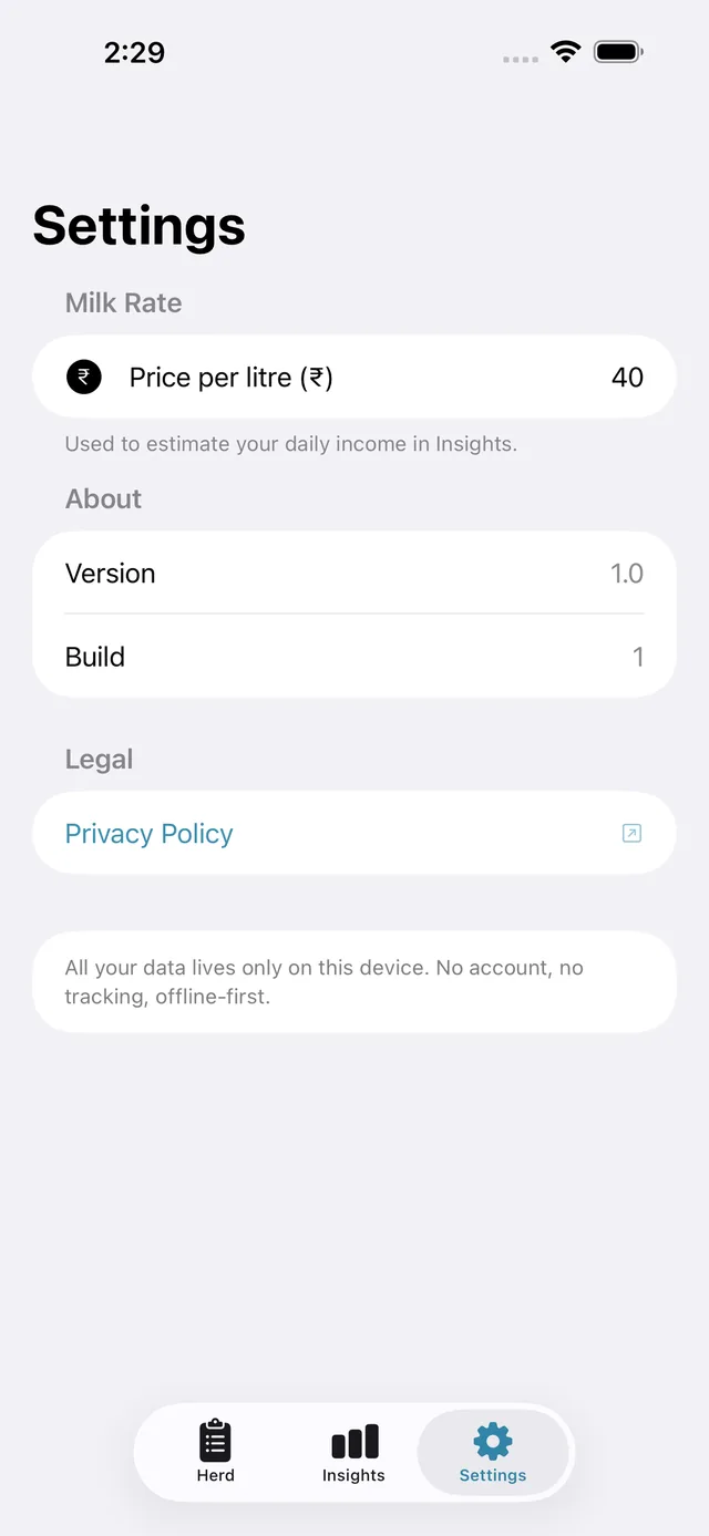 Dairylog screenshot 6
