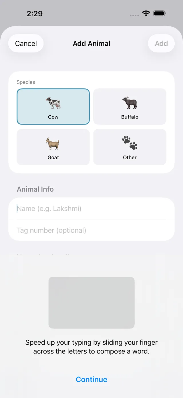 Dairylog screenshot 7