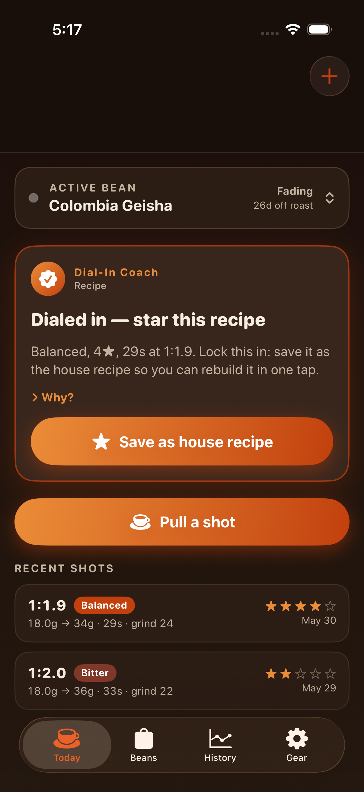 Dialin Espresso Journal screenshot 1 of 7