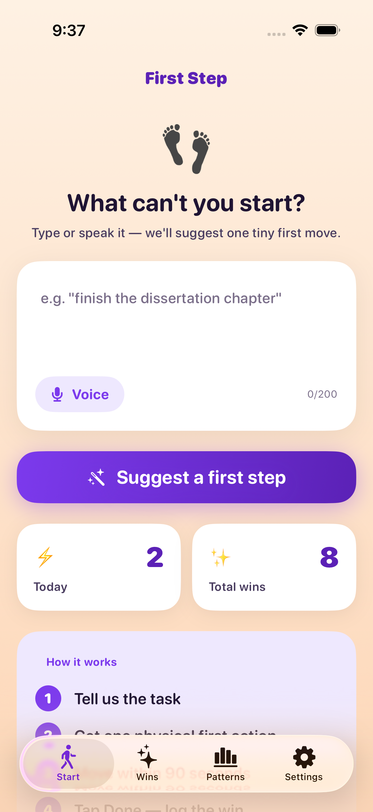 First Step screenshot 1 of 7