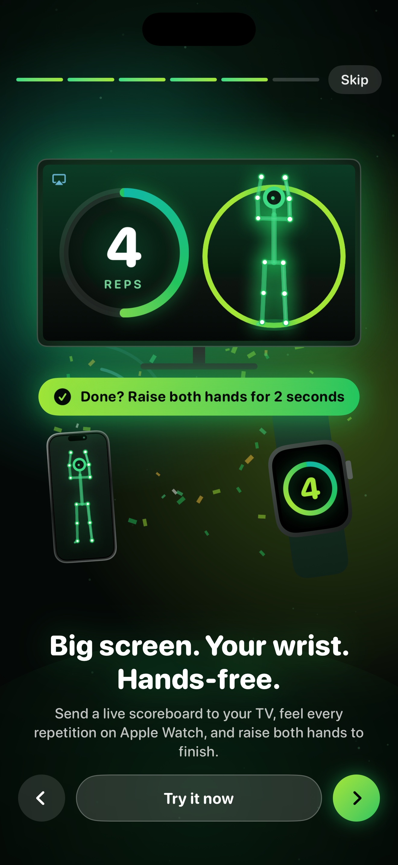 Big screen. Your wrist. Hands-free.