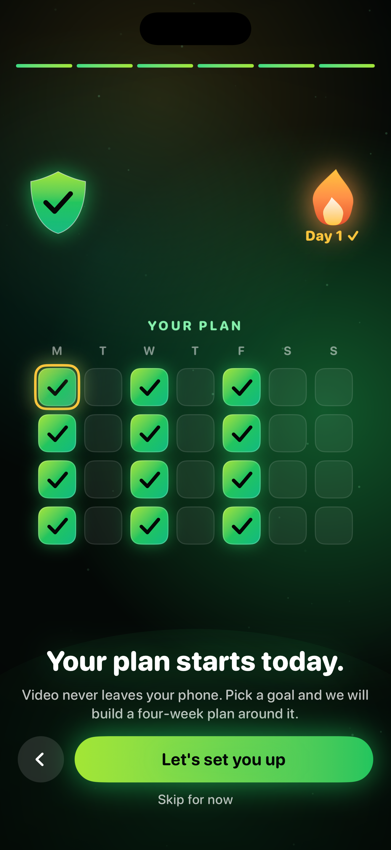 Your plan starts today.