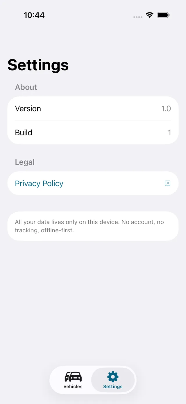 Fuelbook screenshot 2