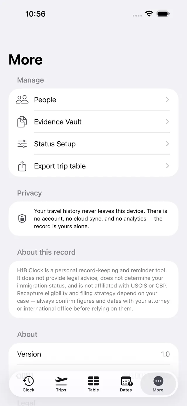 H1B Clock screenshot 8