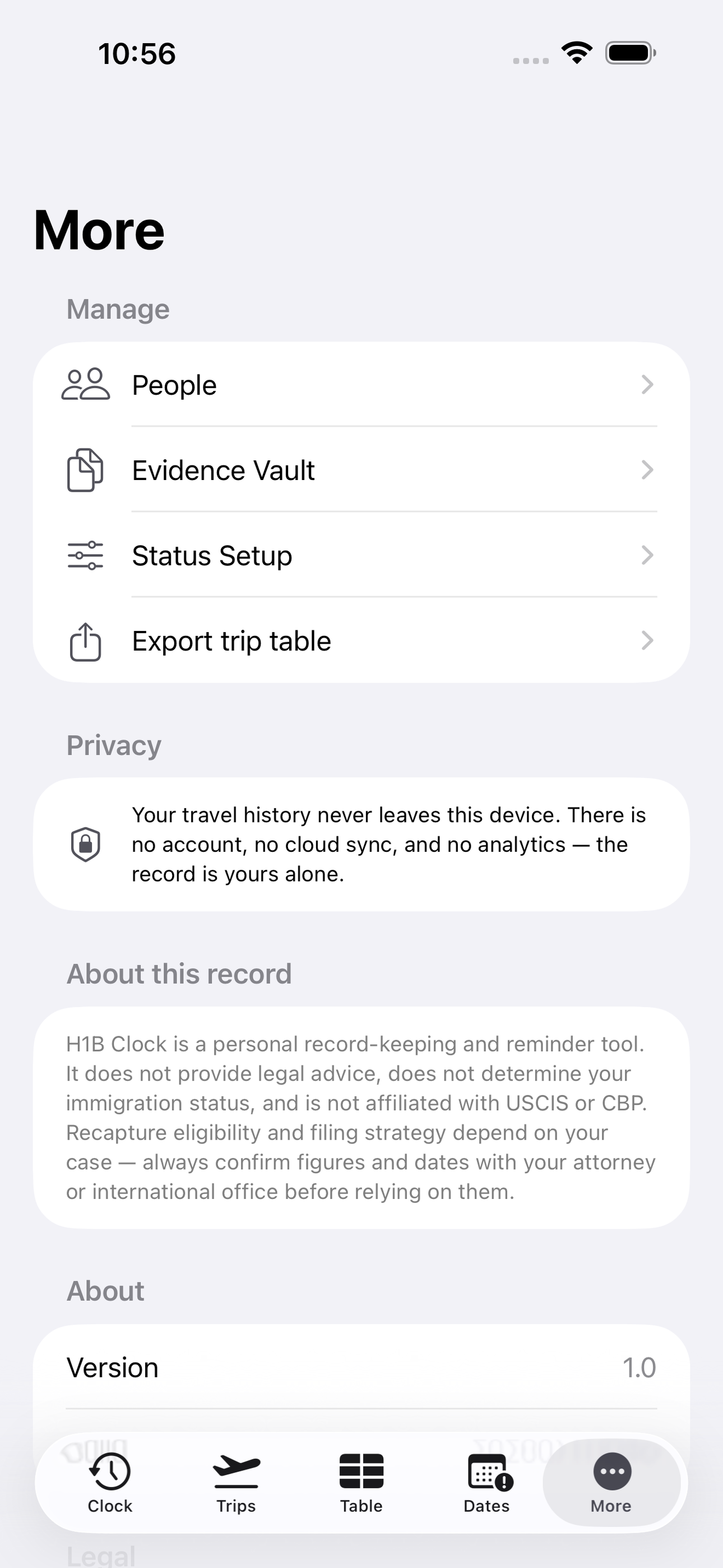 H1B Clock screenshot 8 of 8
