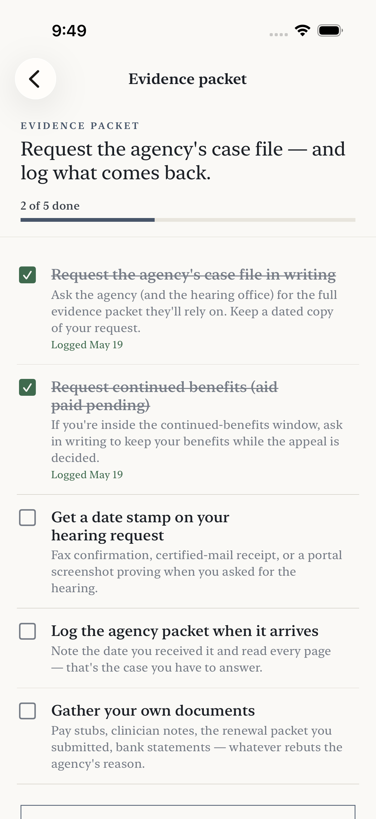 Hearing Binder screenshot 4 of 8