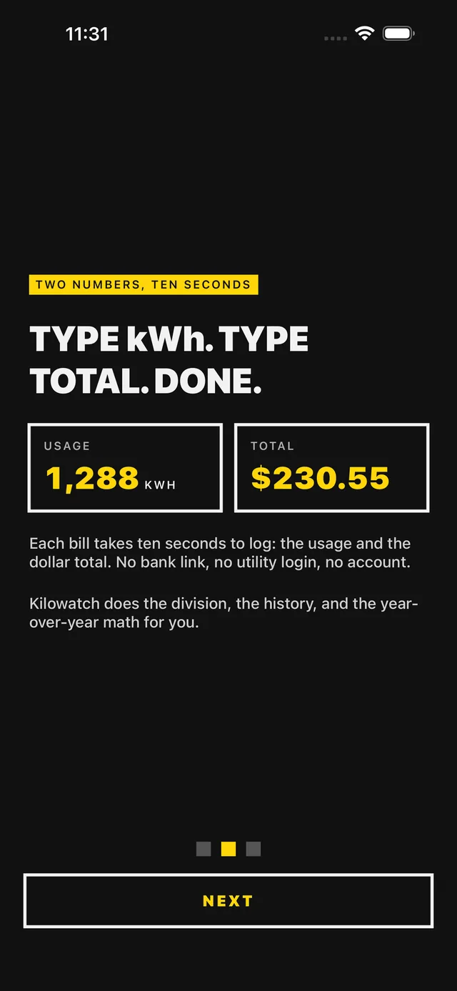 Kilowatch screenshot 2