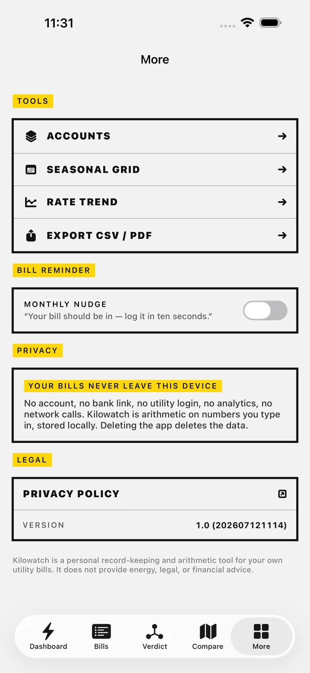 Kilowatch screenshot 6