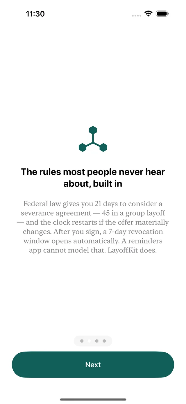 LayoffKit screenshot 2