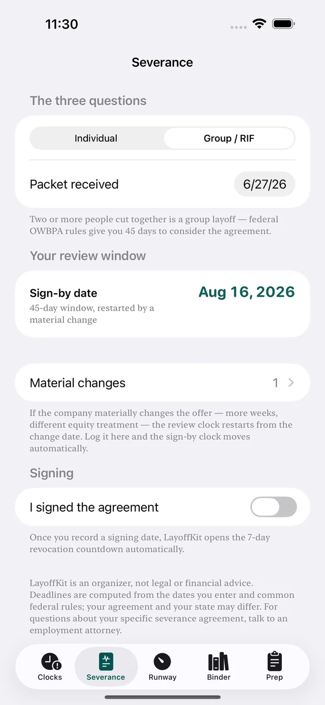 LayoffKit screenshot 5