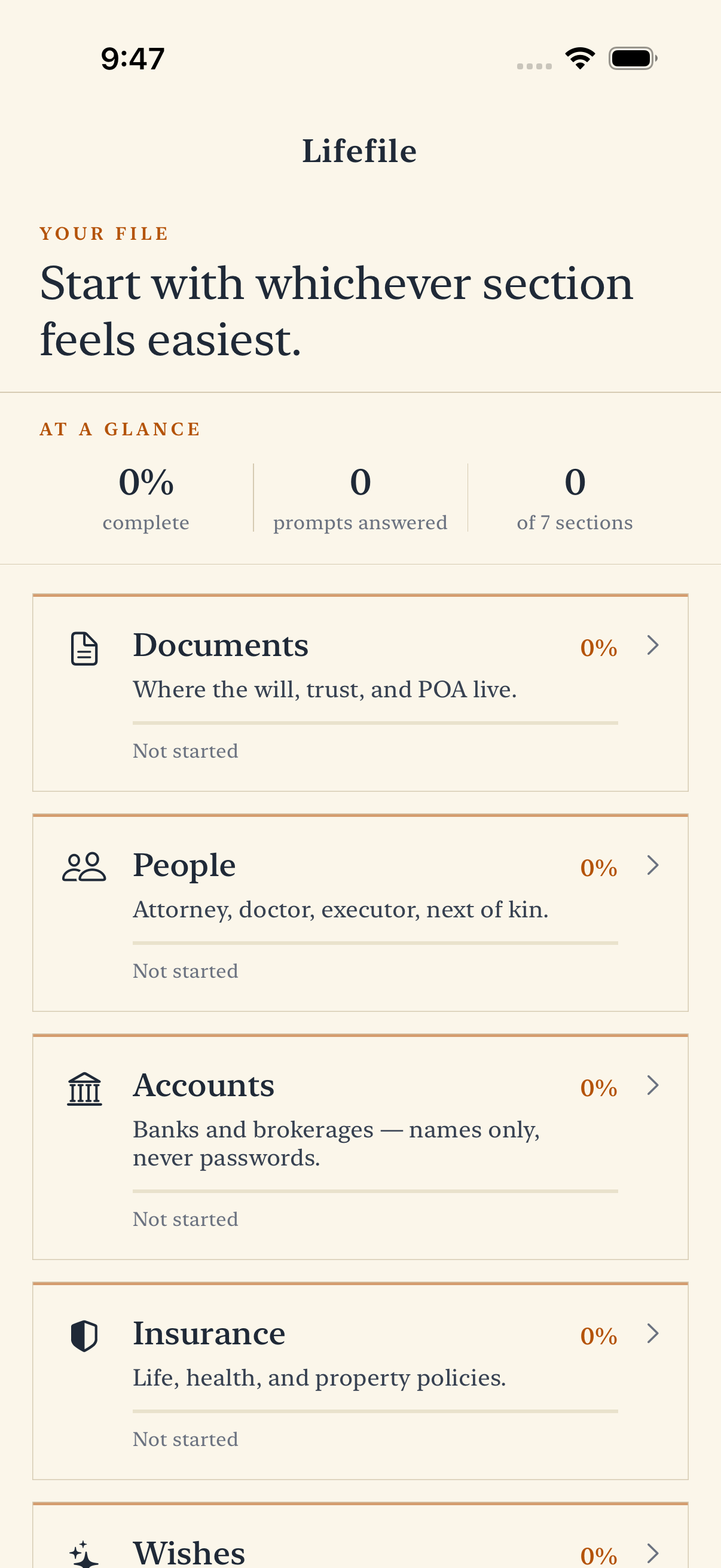 Lifefile screenshot 1 of 6