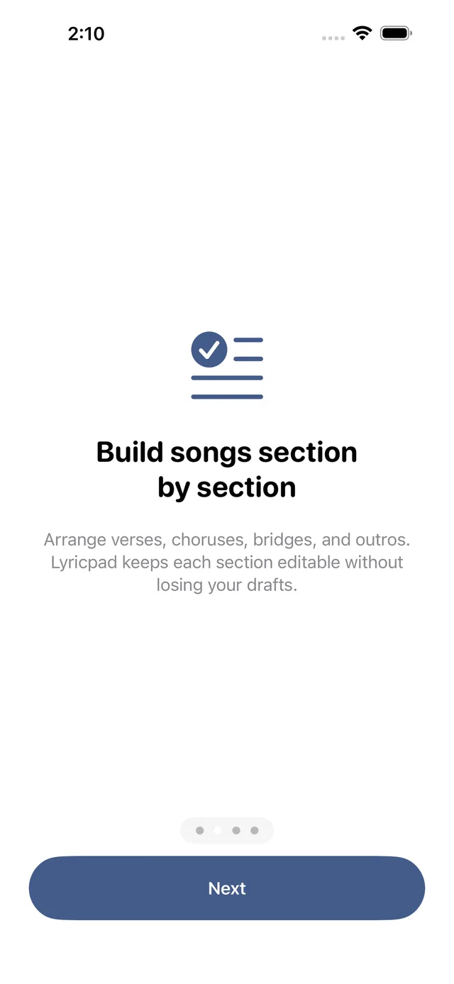 Lyricpad screenshot 2