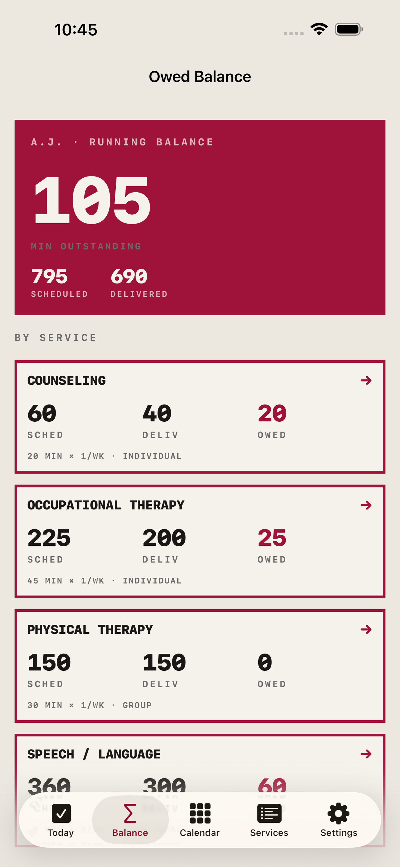 Minutes Owed screenshot 5 of 8