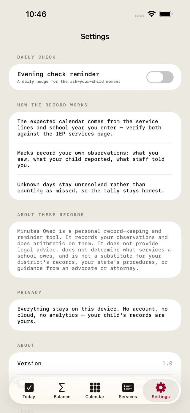 Minutes Owed screenshot 8