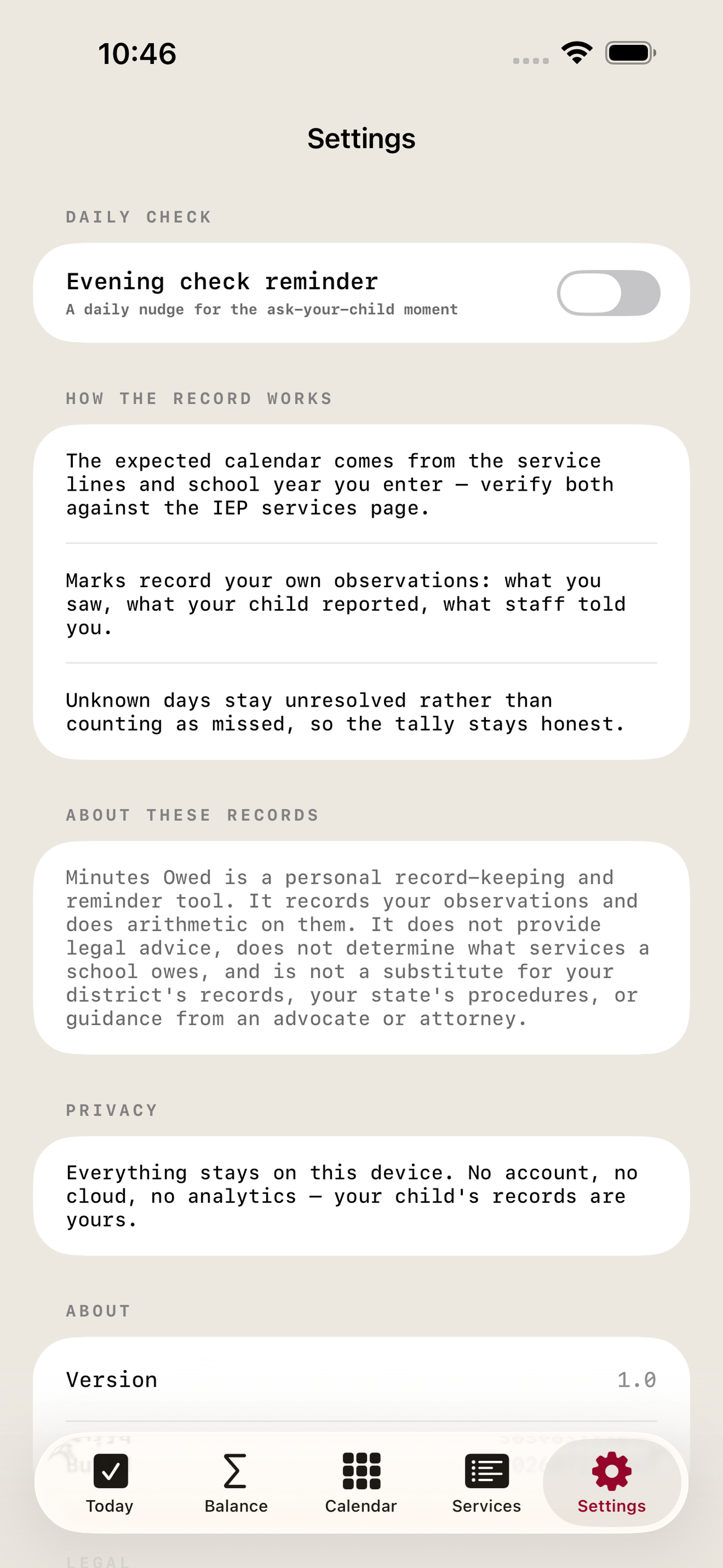 Minutes Owed screenshot 8 of 8