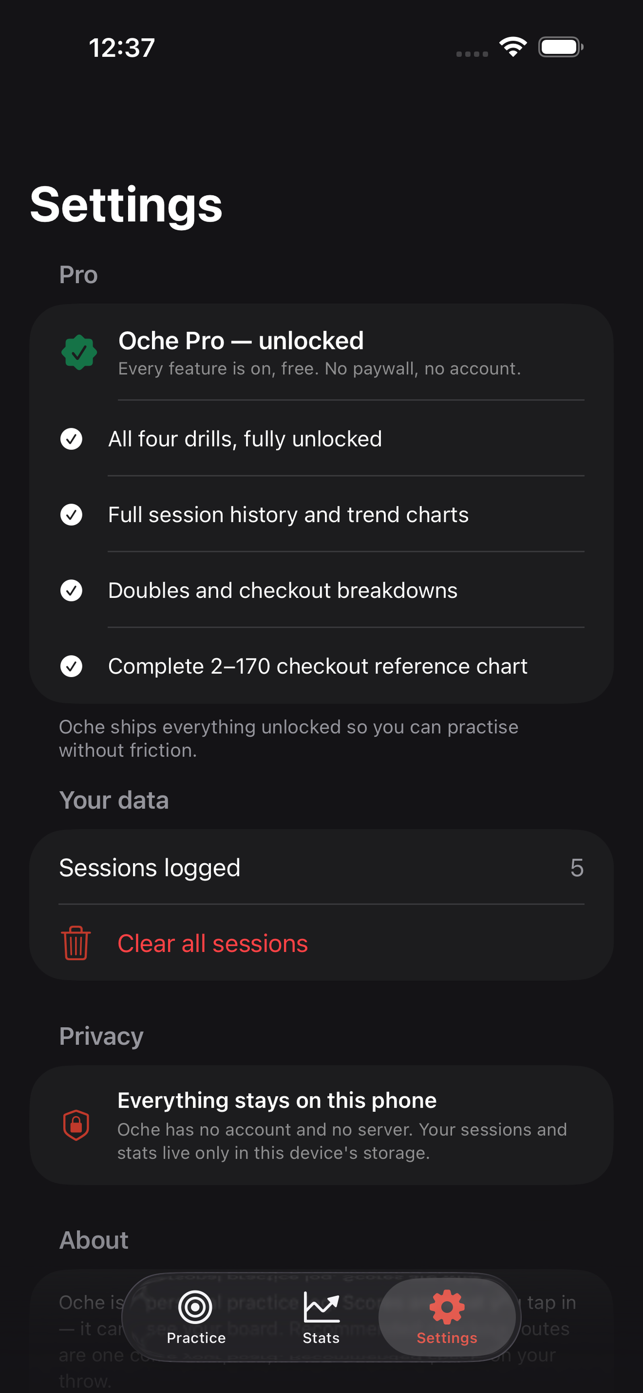 Oche: Darts Practice screenshot 6 of 8