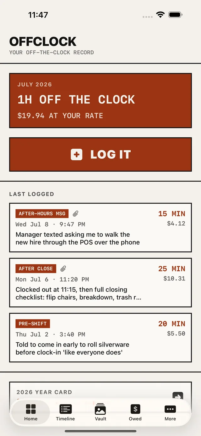OffClock screenshot 3