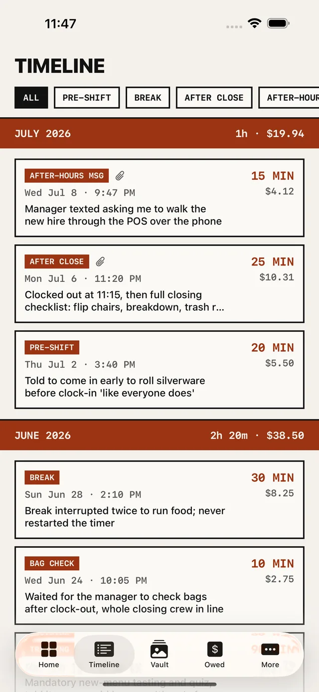 OffClock screenshot 5