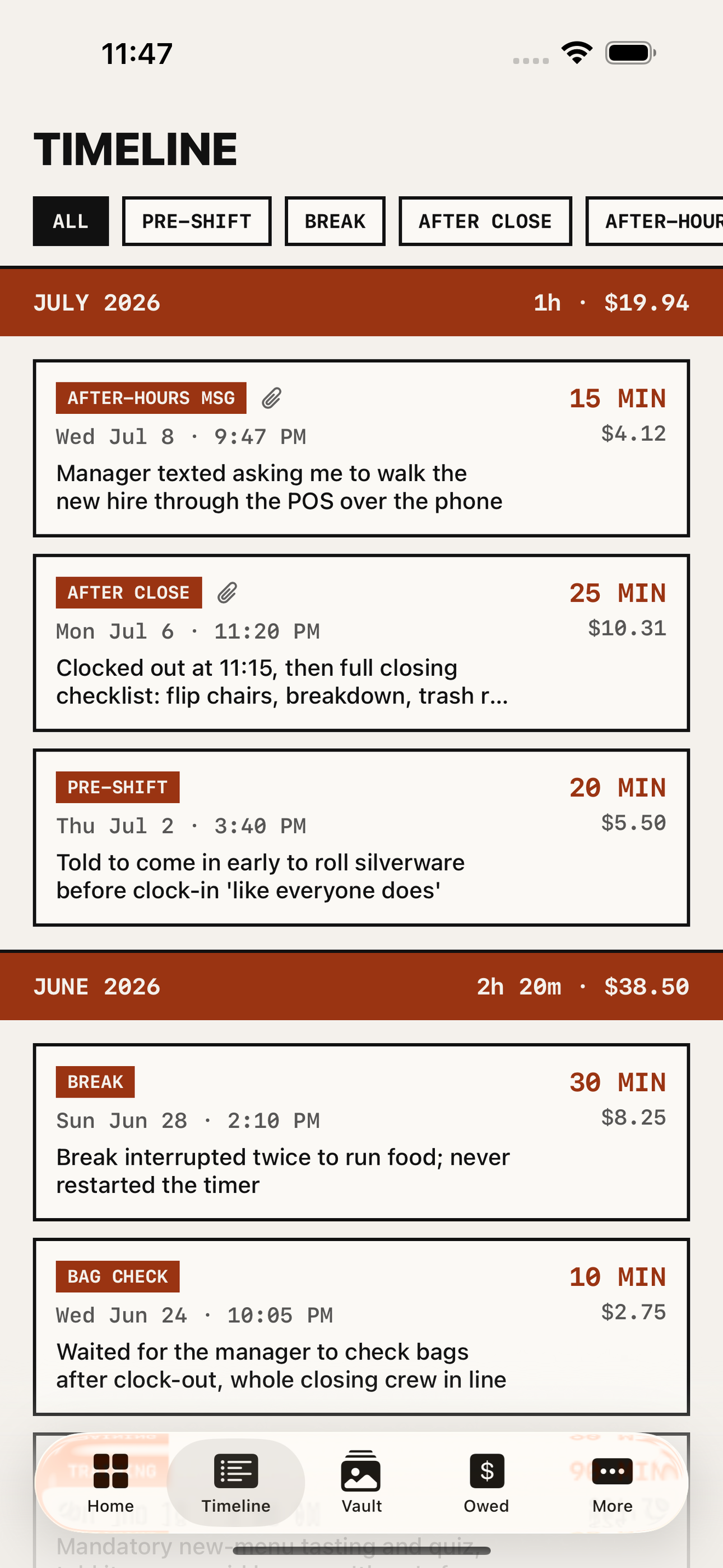 OffClock screenshot 5 of 8