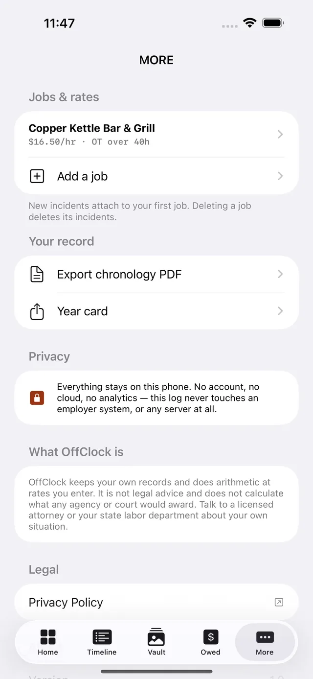 OffClock screenshot 8