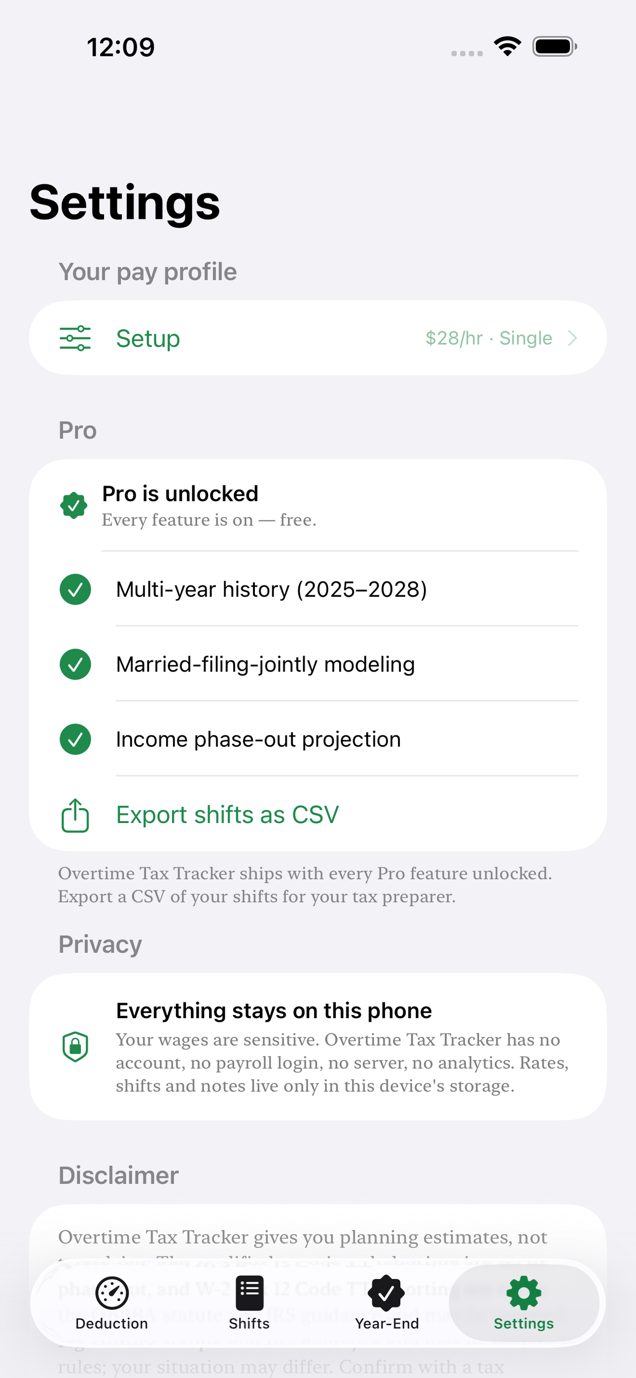 Overtime Tax Tracker screenshot 6 of 8