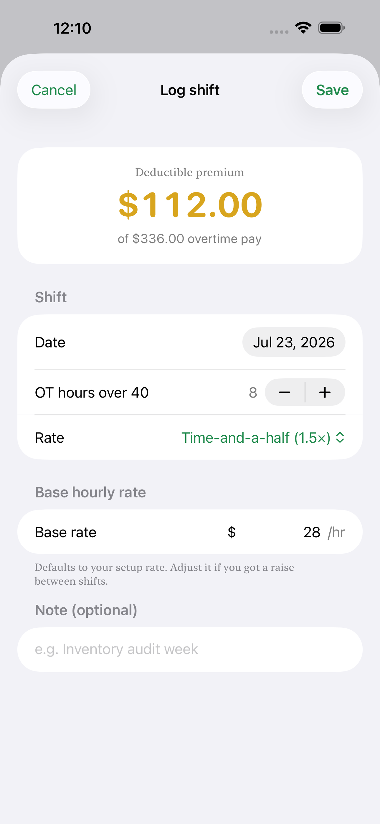 Overtime Tax Tracker screenshot 7 of 8
