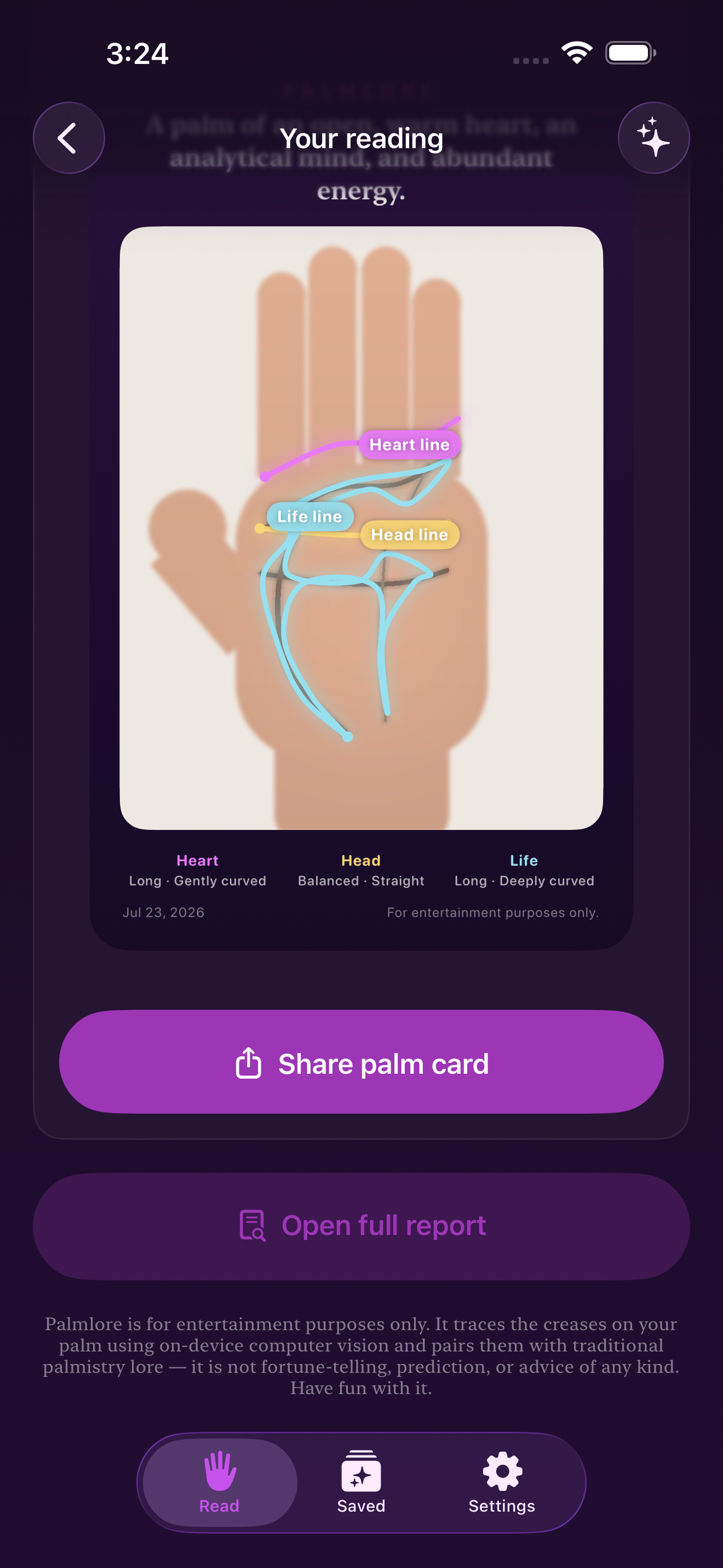 Palmlore: Palm Reading screenshot 5 of 8