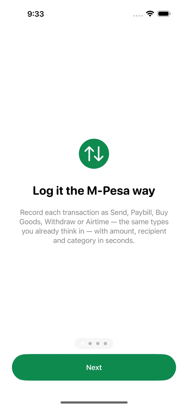 PesaLog screenshot 1