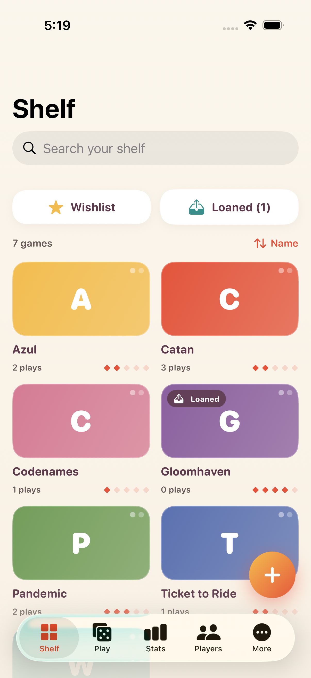 Playtally: Board Game Log screenshot 1 of 7