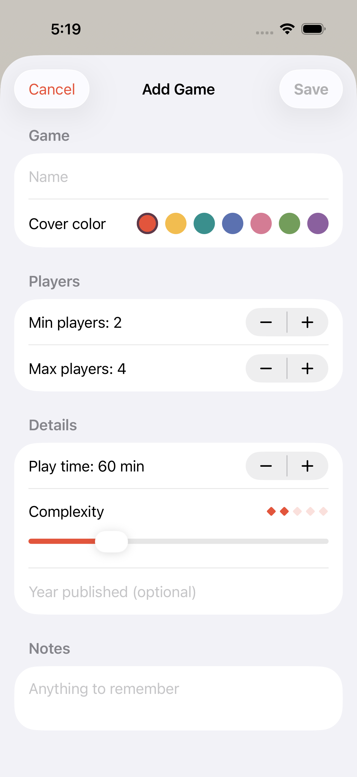 Playtally: Board Game Log screenshot 2 of 7