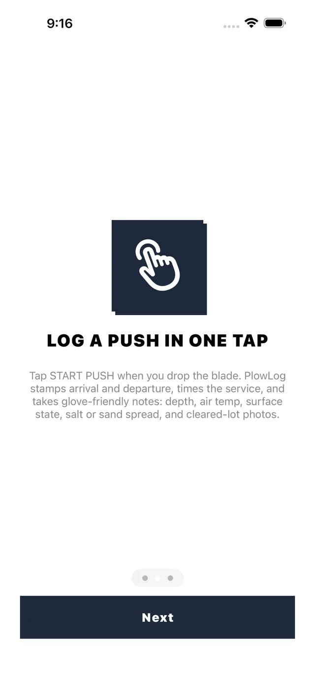 PlowLog screenshot 2