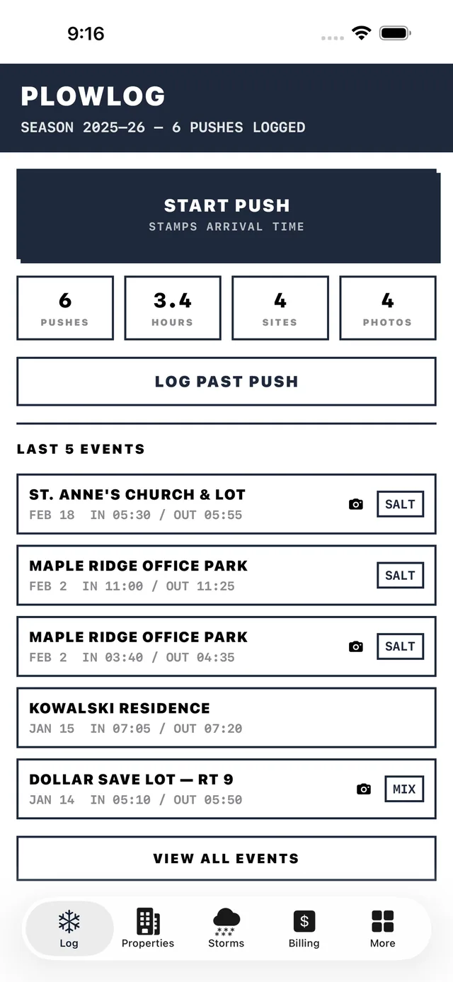 PlowLog screenshot 3