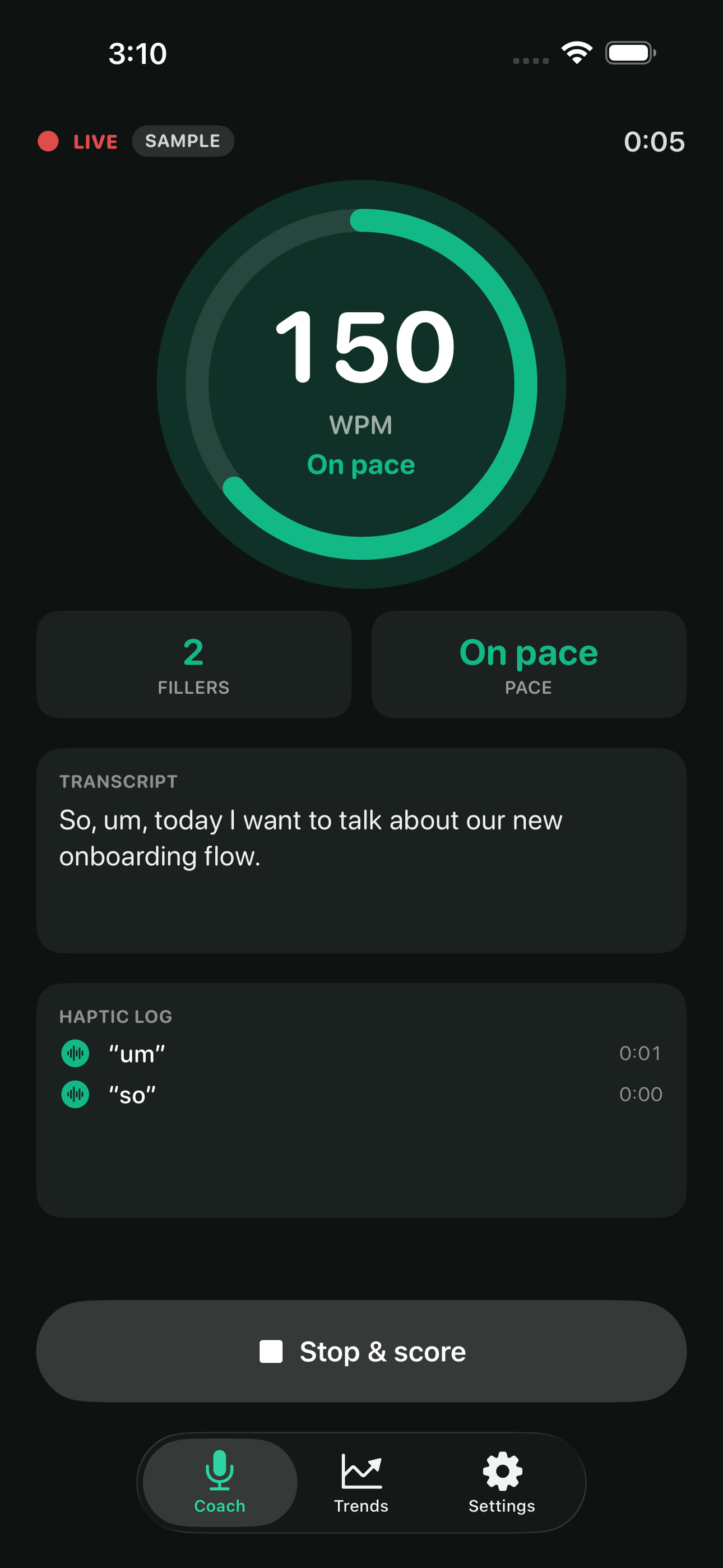 Podium: Speech Coach screenshot 3 of 8