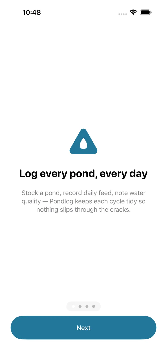 Pondlog screenshot 1