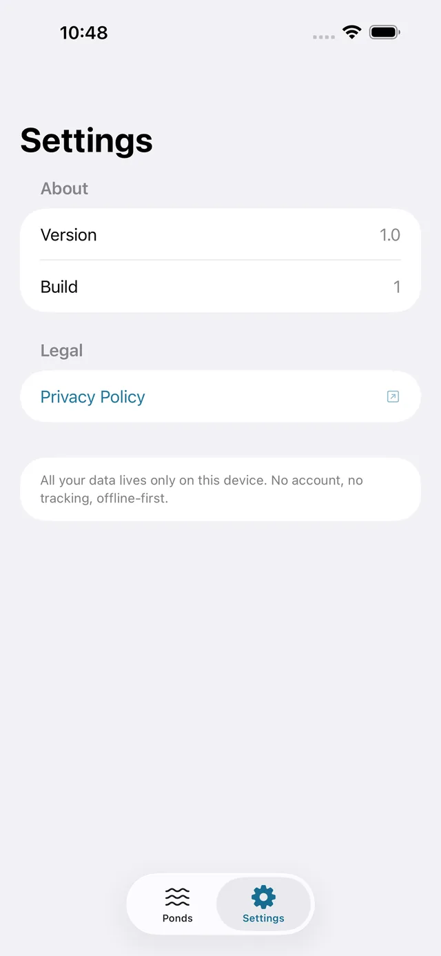 Pondlog screenshot 5